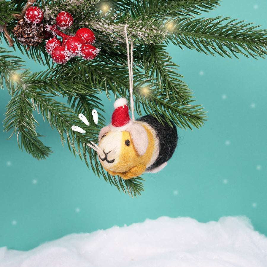 Guinea Pig Christmas Decorations | 4 Guinea Pig Ornaments Kavee C&C cages