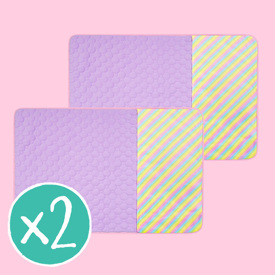 Set of 2 Pocket Fleece Liners for Guinea Pigs | Rainbow Bundle Kavee Pets Ltd UK
