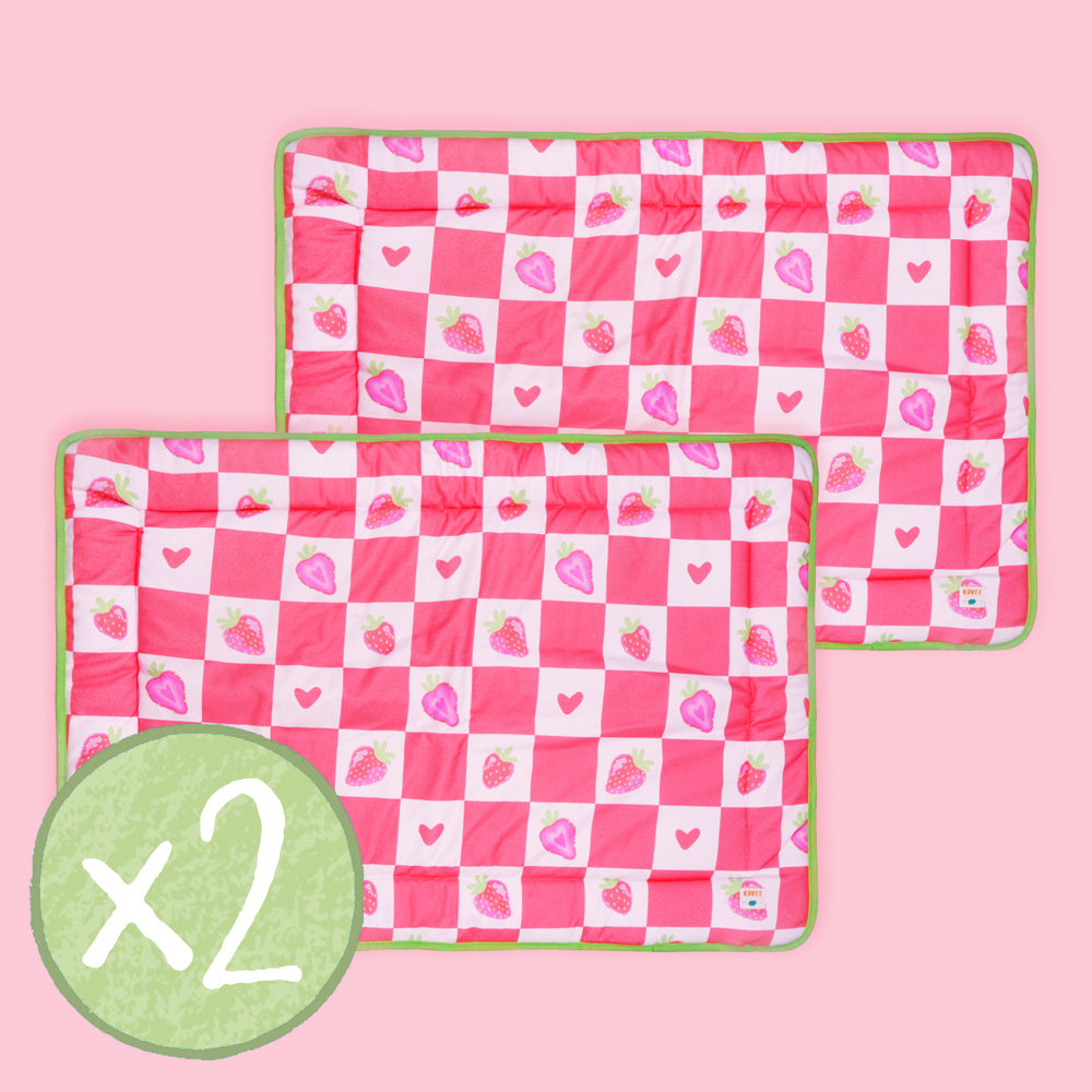 Set of 2 Fleece Liners Bundle | Strawberry Kavee Pets Ltd UK