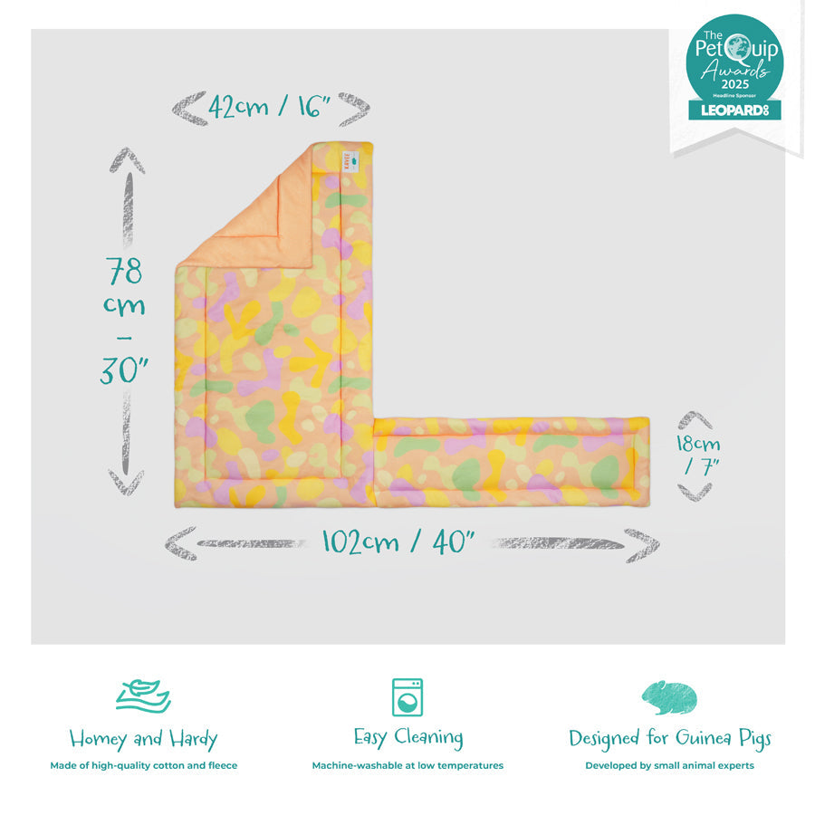 Plush Fleece Liner for Guinea Pigs | Pigcasso Collection Kavee Pets Ltd UK