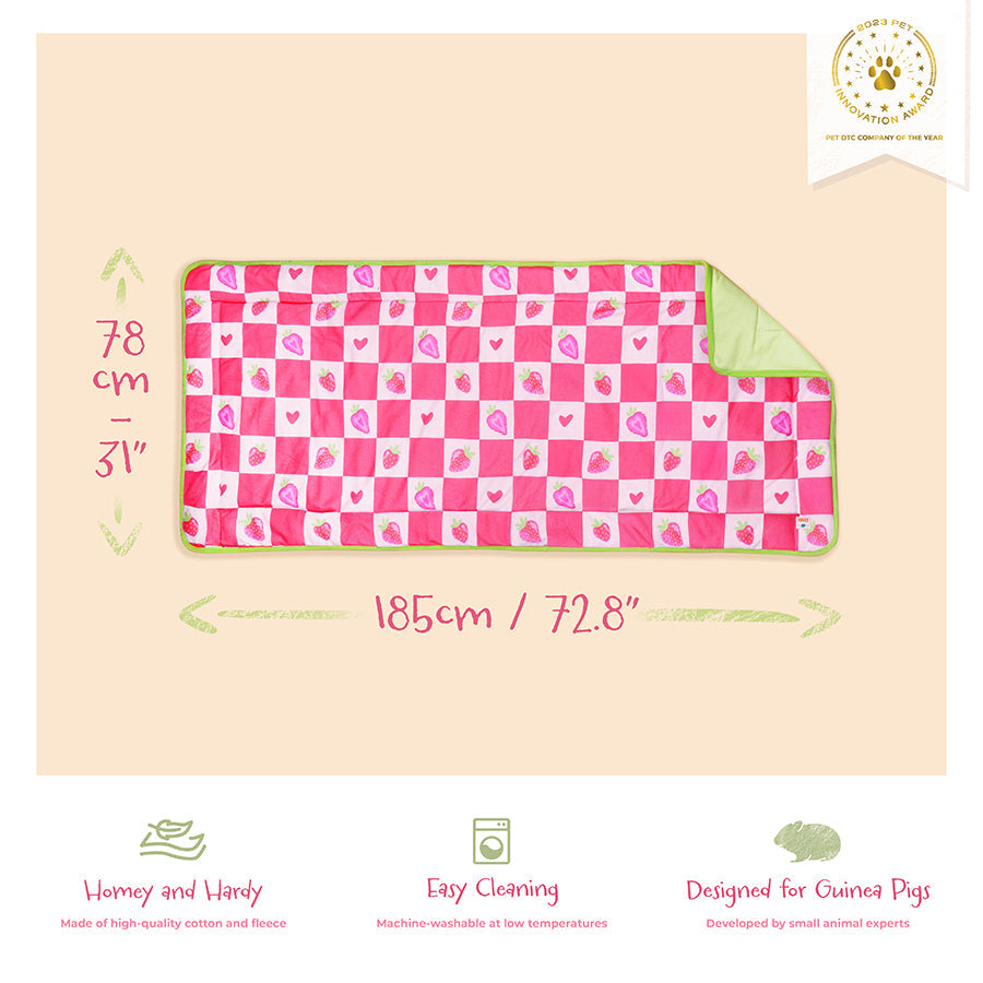 Plush Fleece Liner for Guinea Pigs | Strawberry Kavee Pets Ltd UK