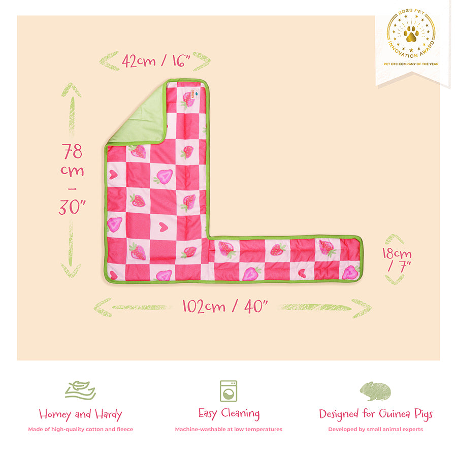 Plush Fleece Liner for Guinea Pigs | Strawberry Kavee Pets Ltd UK