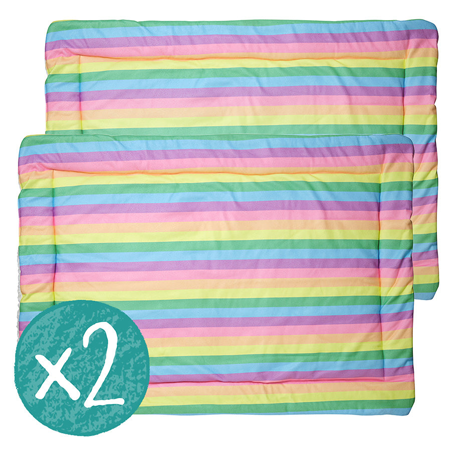 Set of 2 Plush Fleece Liners for Guinea Pigs | Rainbow Collection Kavee Pets Ltd UK