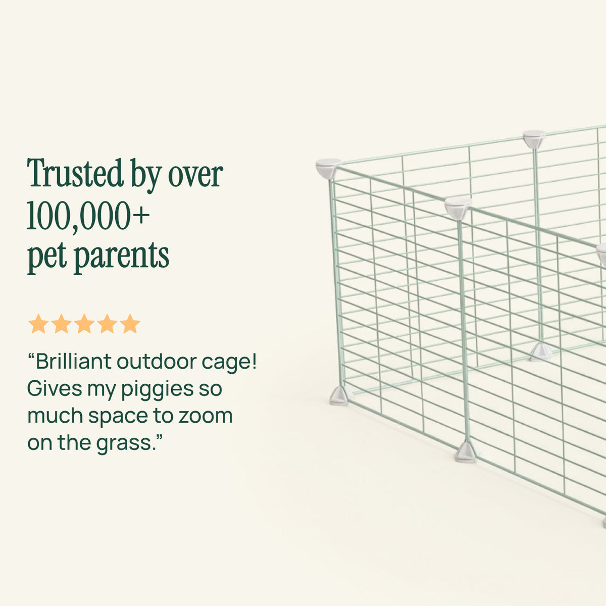 Outdoor C&C Run for Guinea Pigs Kavee Pets Ltd UK