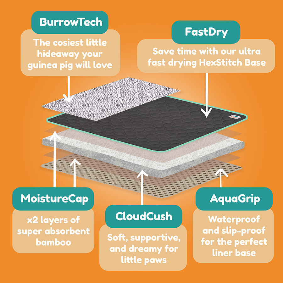 Pocket Fleece Liner for Guinea Pigs | Dalmatian Collection Kavee Pets Ltd UK