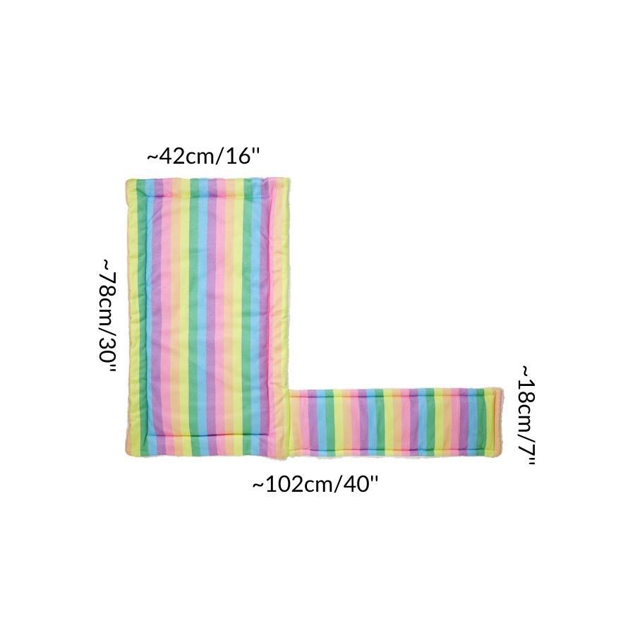 Set of 2 Plush Fleece Liners for Guinea Pigs | Rainbow Collection Kavee Pets Ltd UK