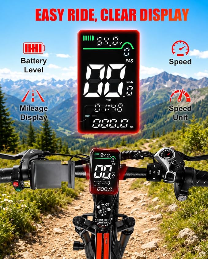 Electric Bike for Adults, 26" Fat Tire Ebikes, 48V 15Ah|20Ah TrendySpot