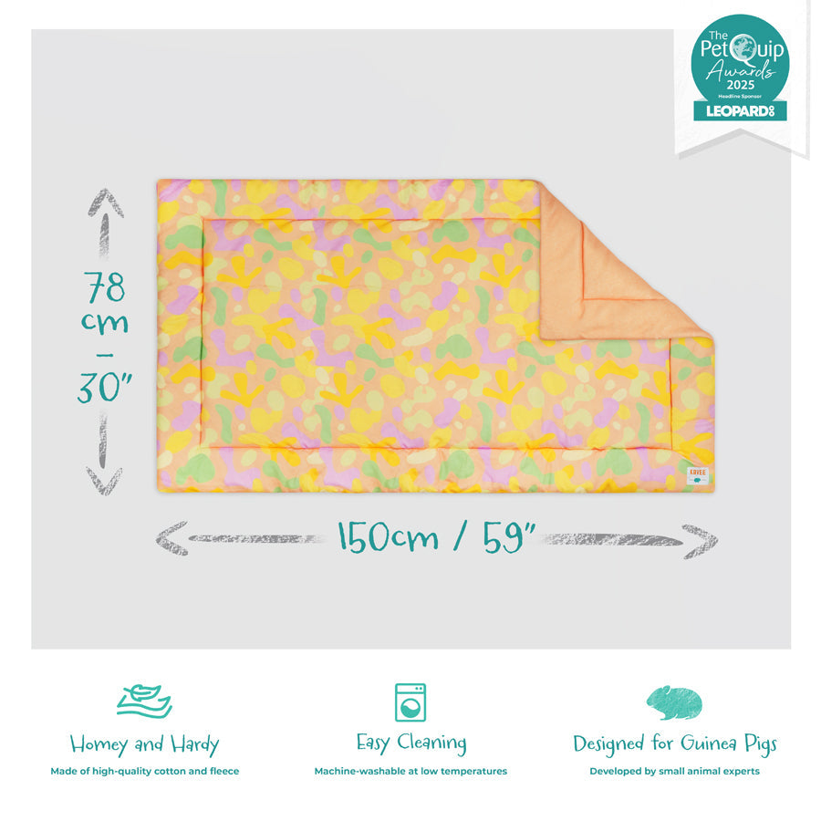 Plush Fleece Liner for Guinea Pigs | Pigcasso Collection Kavee Pets Ltd UK