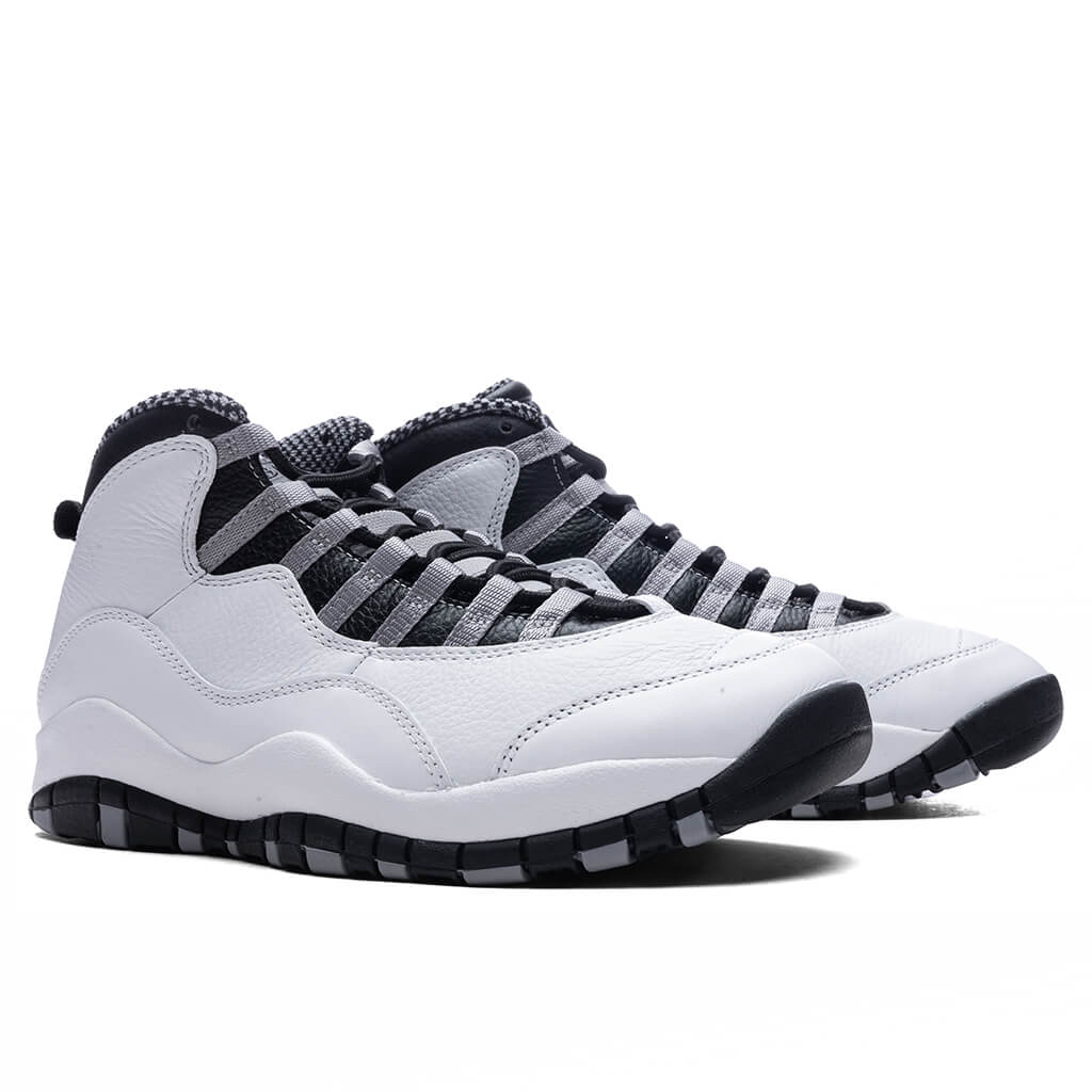Air Jordan 10 Retro 'Steel' - White/Black/Light Steel Grey/Dark Powder Blue Jordan
