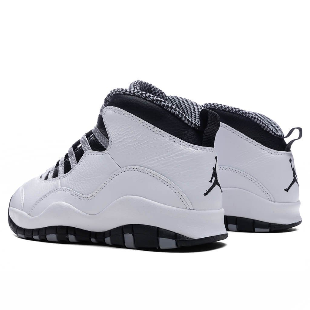 Air Jordan 10 Retro 'Steel' - White/Black/Light Steel Grey/Dark Powder Blue Jordan