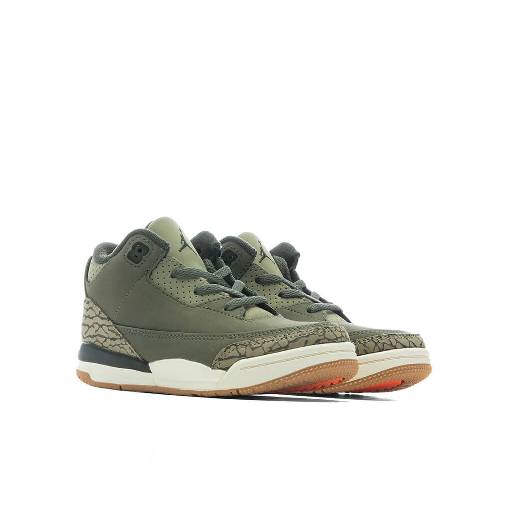 Air Jordan 3 Retro  'Family Affair' (TD) - Medium Olive/Neutral Olive/Sequoia Jordan