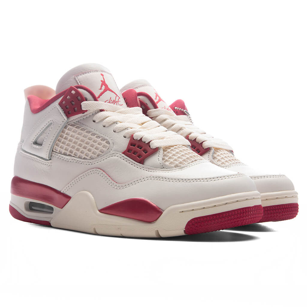 Women's Air Jordan 4 Retro 'Valentine's Day' - Pale Ivory/Sierra Red/Tough Red Jordan