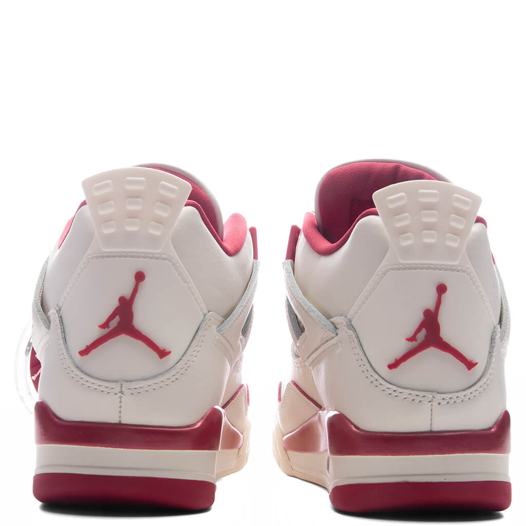Women's Air Jordan 4 Retro 'Valentine's Day' - Pale Ivory/Sierra Red/Tough Red Jordan