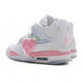 Air Jordan 4 Retro 'Valentine's Day' (GS) - White/Medium Soft Pink/Half Blue Jordan