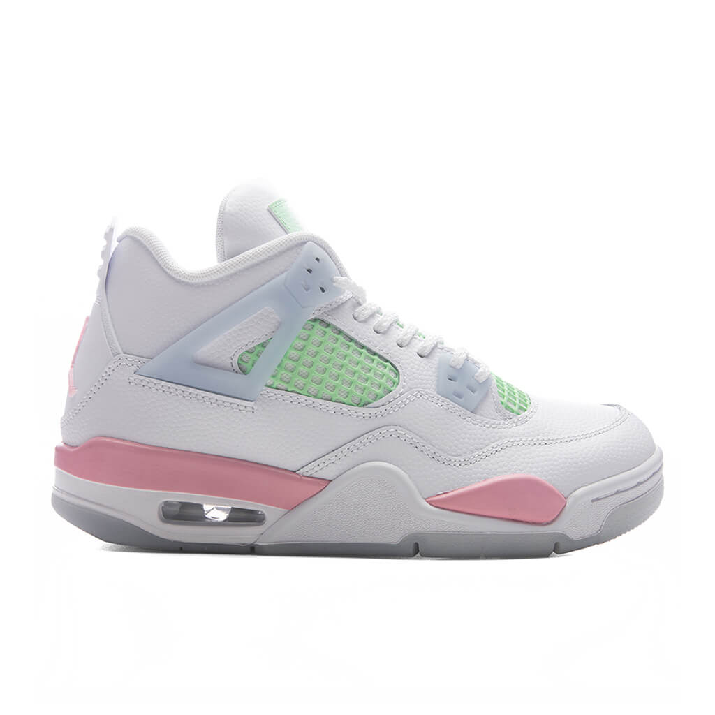Air Jordan 4 Retro 'Valentine's Day' (GS) - White/Medium Soft Pink/Half Blue Jordan