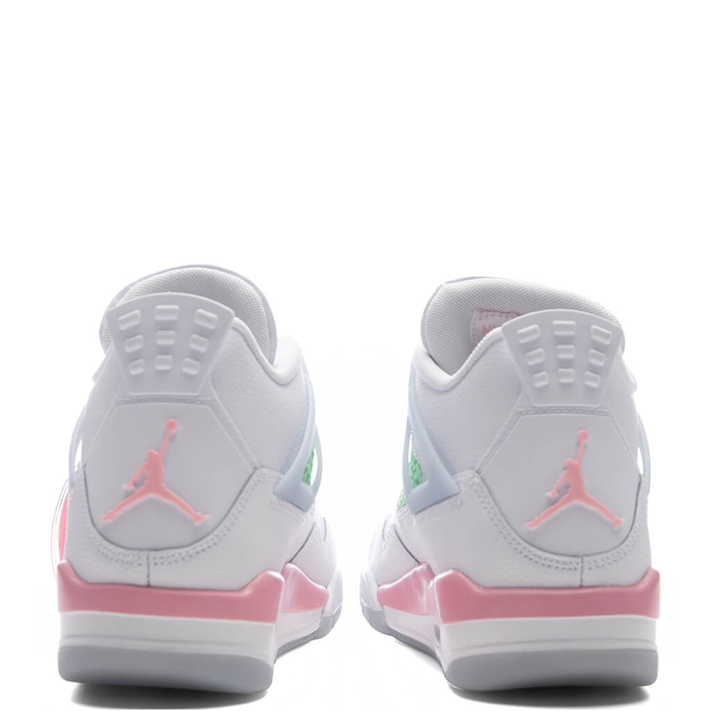Air Jordan 4 Retro 'Valentine's Day' (GS) - White/Medium Soft Pink/Half Blue Jordan