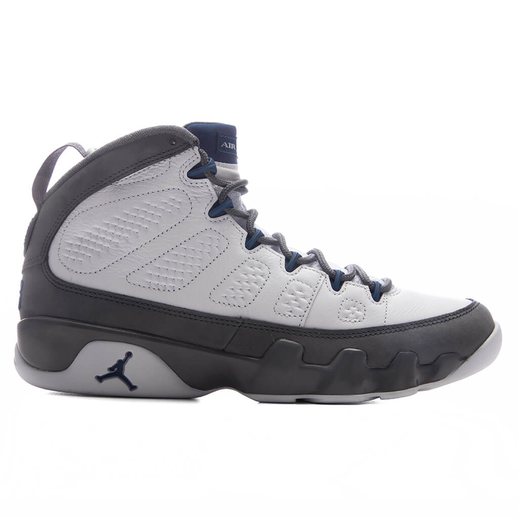 Air Jordan 9 Retro 'Flint Grey' - White/French Blue/Flint Grey Jordan