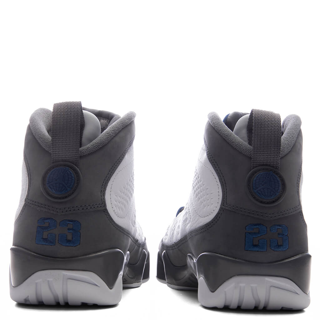 Air Jordan 9 Retro 'Flint Grey' - White/French Blue/Flint Grey Jordan