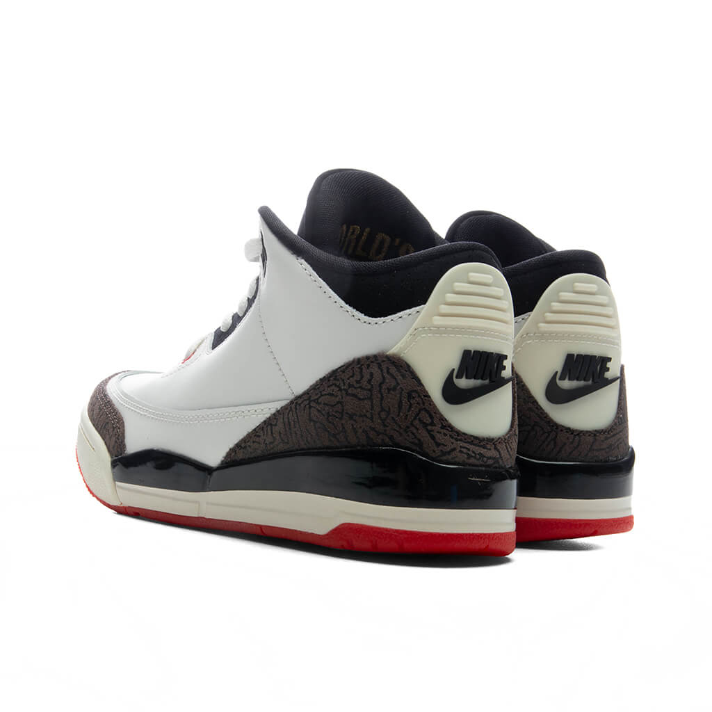 Air Jordan 3 Retro OG 'World's Best Dad' (PS) - Sail/Black/University Red/Pale Ivory Jordan