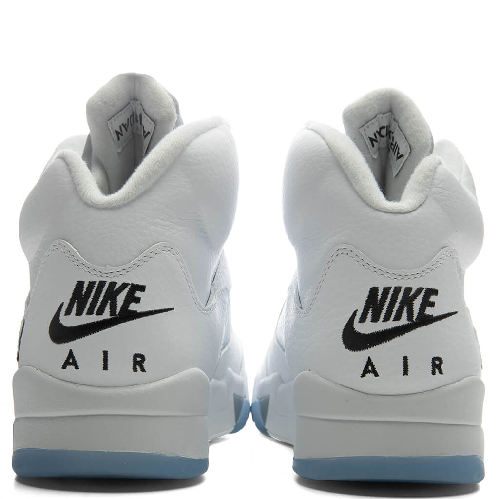 Air Jordan 5 Retro 'White Metallic' - White/Black/Metallic Silver Jordan