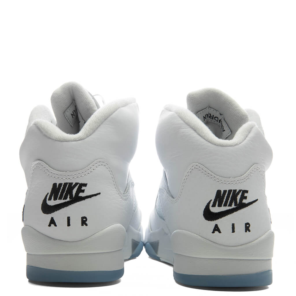 Air Jordan 5 Retro 'White Metallic' (GS) - White/Black/Metallic Silver Jordan