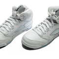 Air Jordan 5 Retro 'White Metallic' (GS) - White/Black/Metallic Silver Jordan