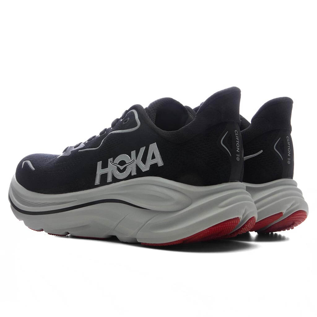 Clifton 10 - Black/Silver Hoka