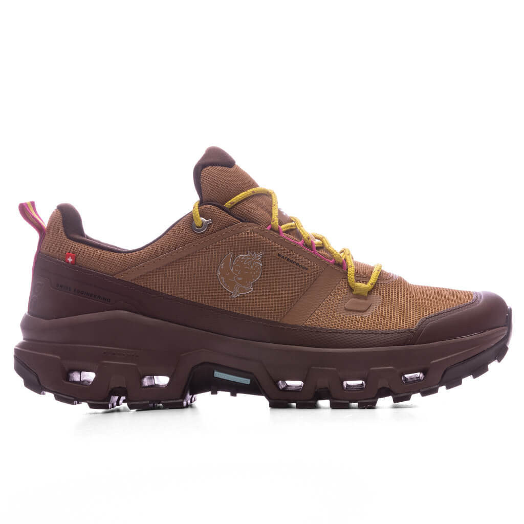 On x Sky High Farm Goods Cloudrock Low WP - Sphinx/Chestnut On