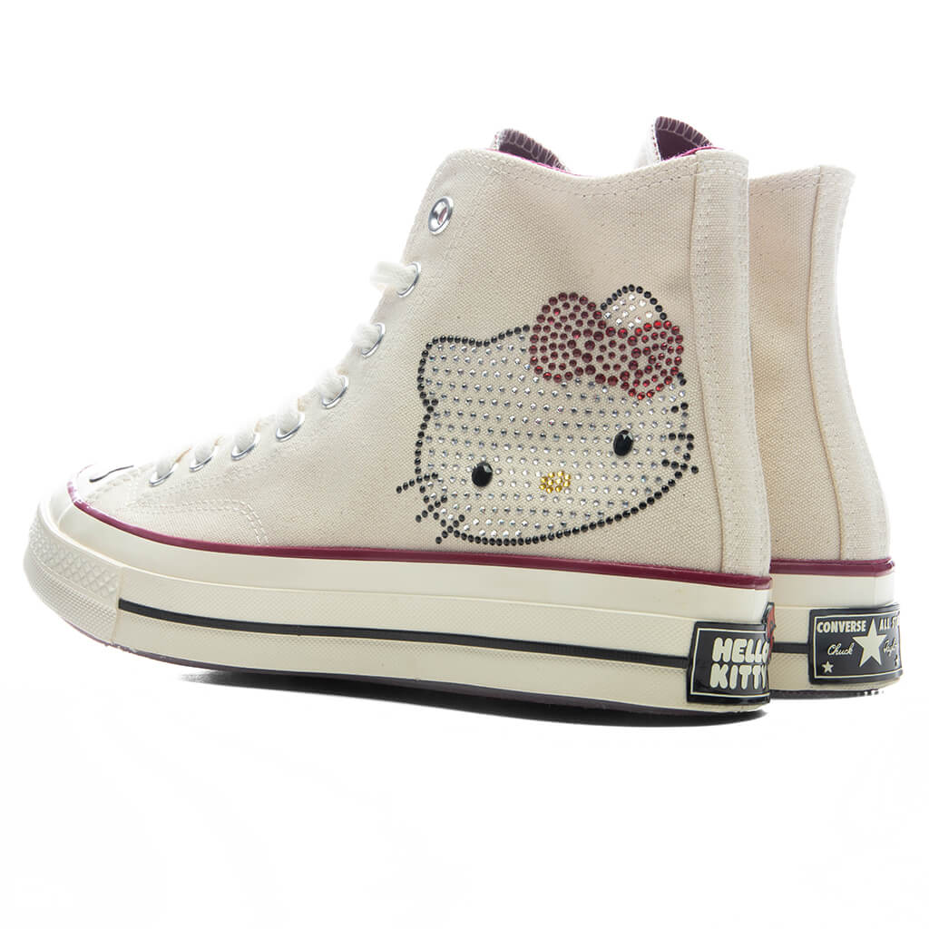 Converse x Hello Kitty Chuck Taylor 70 with Swarovski Crystals - Egret/Sporty Berry/Black Converse