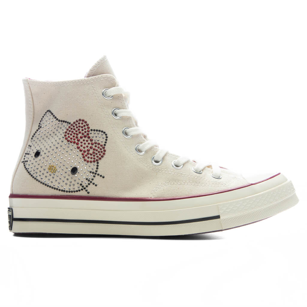 Converse x Hello Kitty Chuck Taylor 70 with Swarovski Crystals - Egret/Sporty Berry/Black Converse