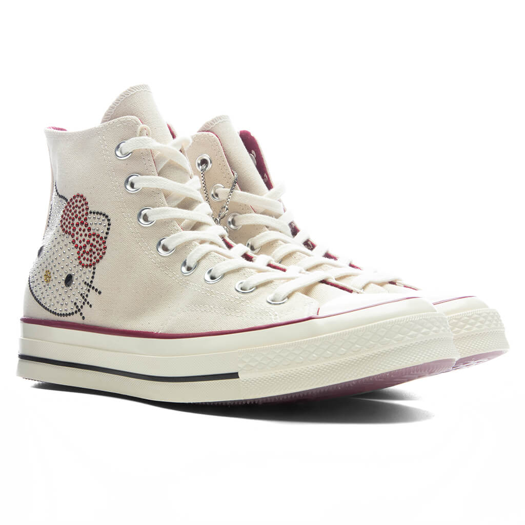 Converse x Hello Kitty Chuck Taylor 70 with Swarovski Crystals - Egret/Sporty Berry/Black Converse
