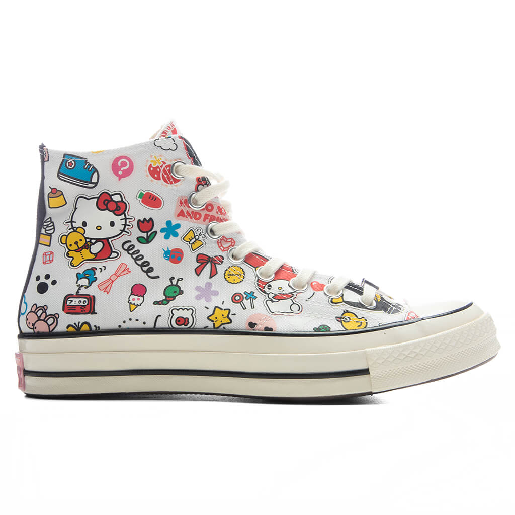 Converse x Hello Kitty Chuck 70 Hi - White/Pink/Green Converse