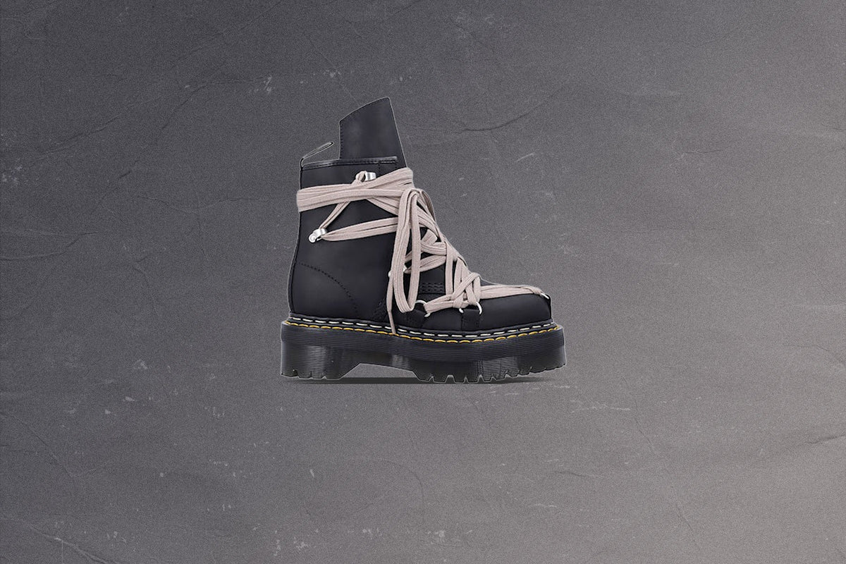 Rick Owens DRKSHDW x Dr. Martens 1460 Quad Sole Megalace Boot - Black Rick Owens DRKSHDW