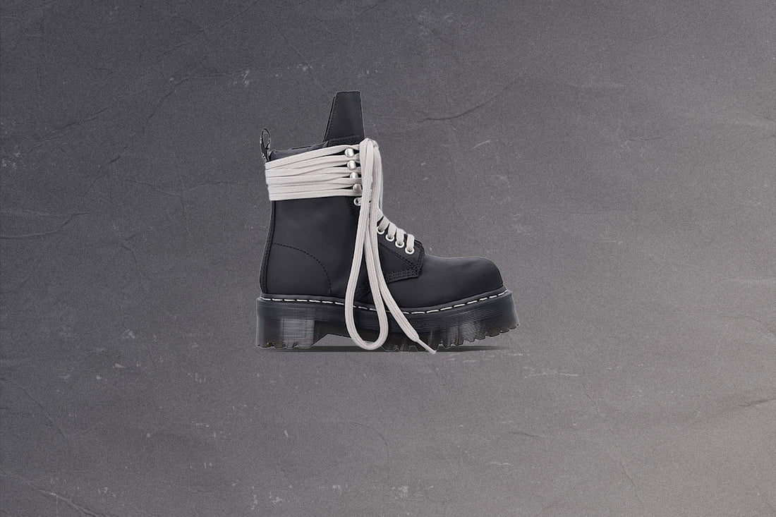 Rick Owens DRKSHDW x Dr. Martens Quad Sole Steel Toe Boot - Black Rick Owens DRKSHDW