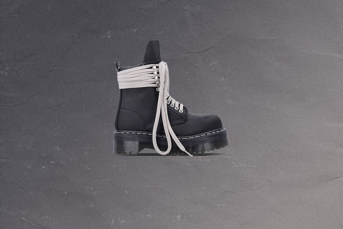 Rick Owens DRKSHDW x Dr. Martens Quad Sole Steel Toe Boot - Black Rick Owens DRKSHDW