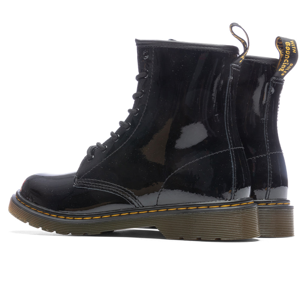 Youth 1460 Patent Leather Lace Up Boots - Black Dr. Martens