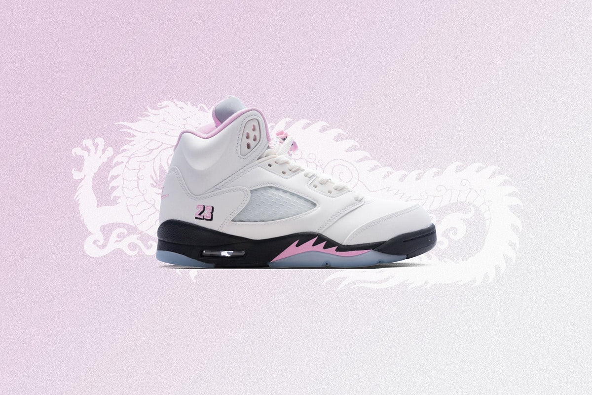 Air Jordan 5 Retro OG '35th Anniversary' (GS) - White/Black/Med Soft Pink/White Jordan