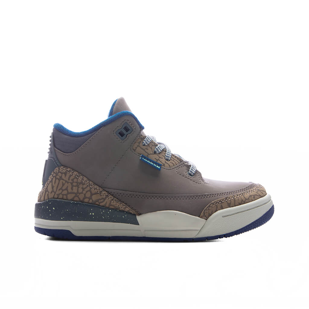 Air Jordan 3 Retro 'We Outside' (PS) - Olive Grey/Green Abyss/Khaki Jordan