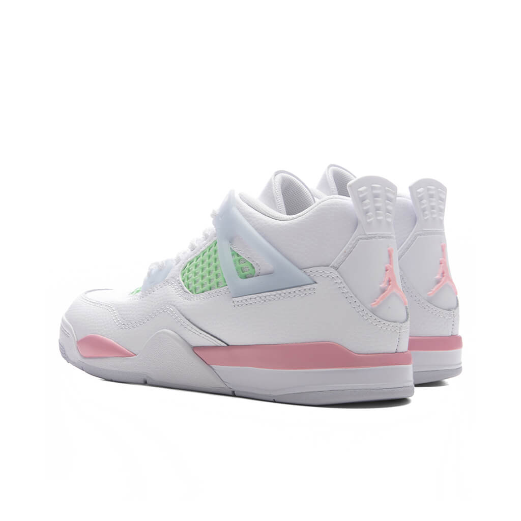 Air Jordan 4 Retro 'Valentine's Day' (PS) - White/Medium Soft Pink/Half Blue Jordan