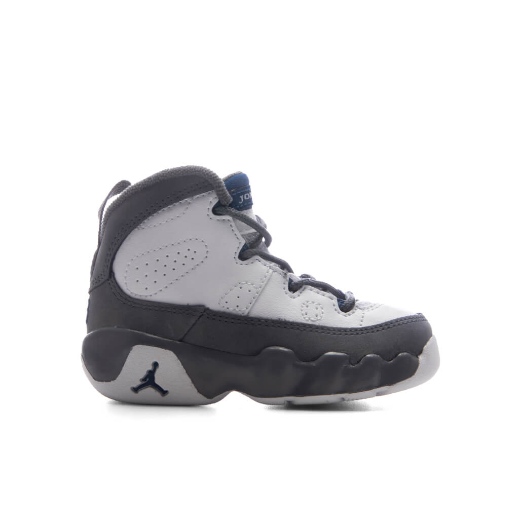Air Jordan 9 Retro 'Flint Grey' (TD) - White/French Blue/Flint Grey Jordan