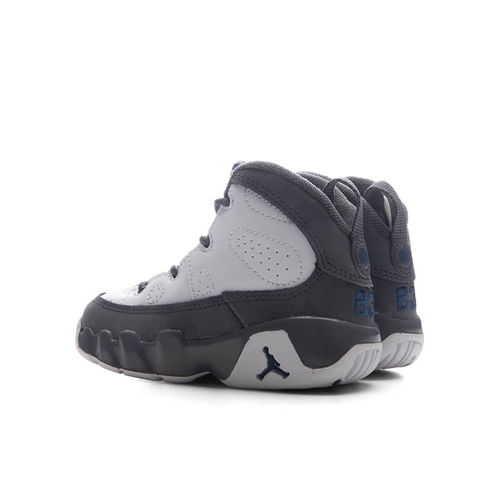 Air Jordan 9 Retro 'Flint Grey' (TD) - White/French Blue/Flint Grey Jordan