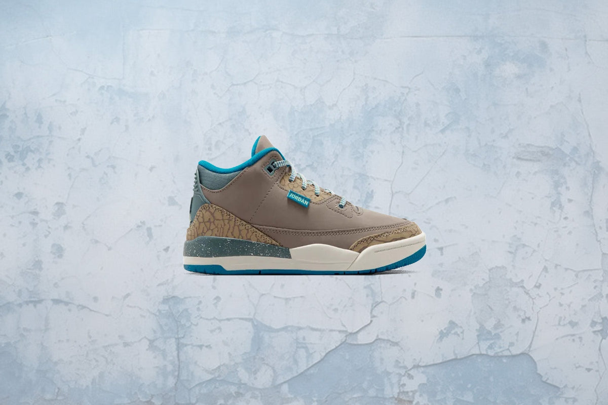 Air Jordan 3 Retro 'We Outside' (PS) - Olive Grey/Green Abyss/Khaki Jordan