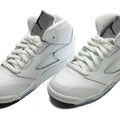 Air Jordan 5 Retro 'White Metallic' (PS) - White/Black/Metallic Silver Jordan