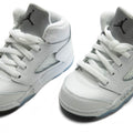 Air Jordan 5 Retro 'White Metallic' (TD) - White/Black/Metallic Silver Jordan