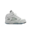 Air Jordan 5 Retro 'White Metallic' (TD) - White/Black/Metallic Silver Jordan