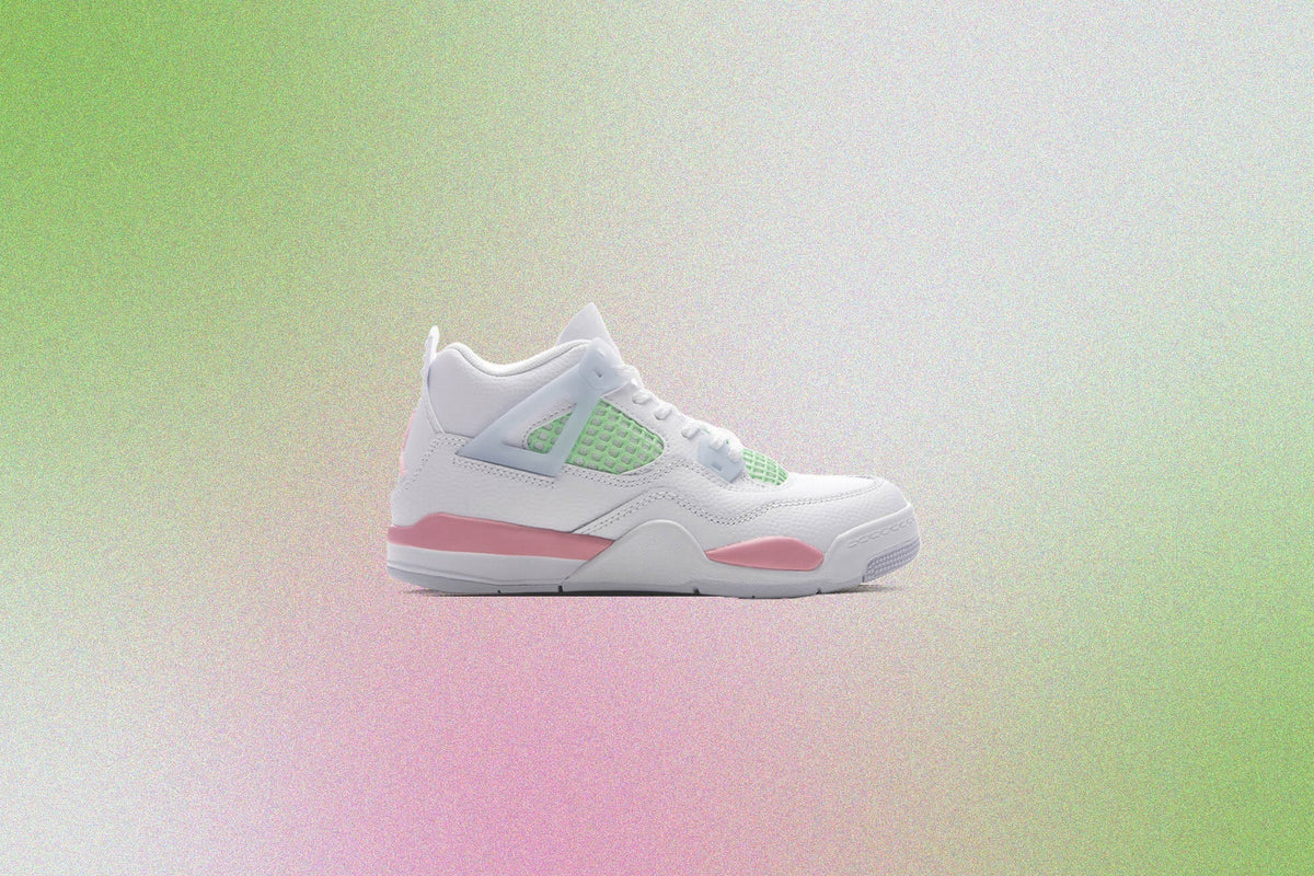 Air Jordan 4 Retro 'Valentine's Day' (PS) - White/Medium Soft Pink/Half Blue Jordan