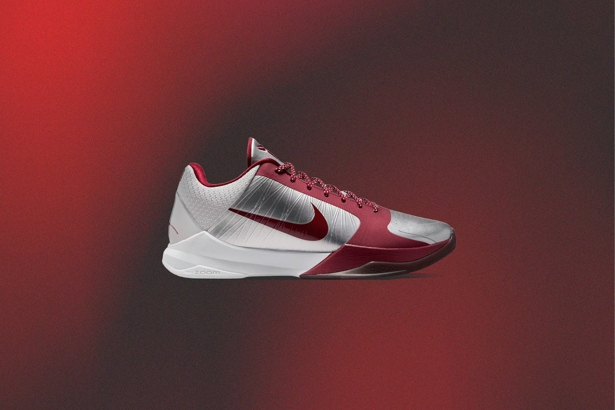 Kobe 5 Protro 'Lower Merion Aces' - Metallic Silver/Team Red/White Nike