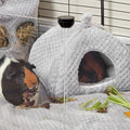 Extra Soft Fleece Hide for Guinea Pigs | Velvet Grey Kavee Pets Ltd UK