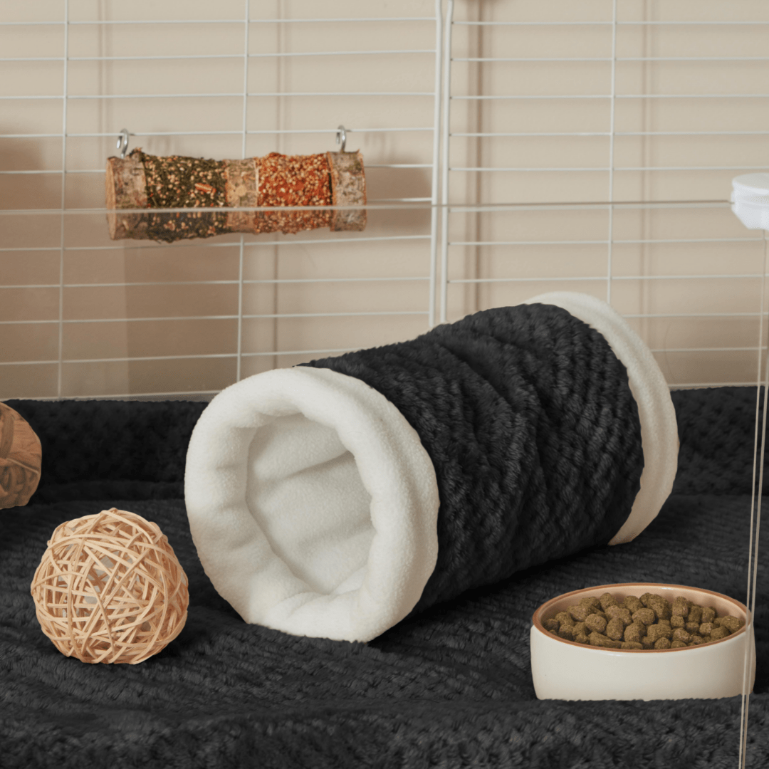 Extra Soft Tunnel for Guinea Pigs | Bold Black Kavee Pets Ltd UK