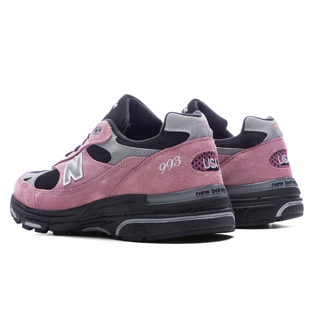 Made in USA 993 - Pink Taffy/Black/Slate Grey New Balance